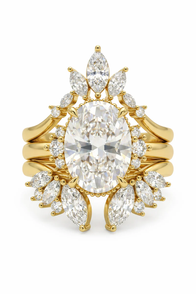 Marquise Wing & Oval Solitaire