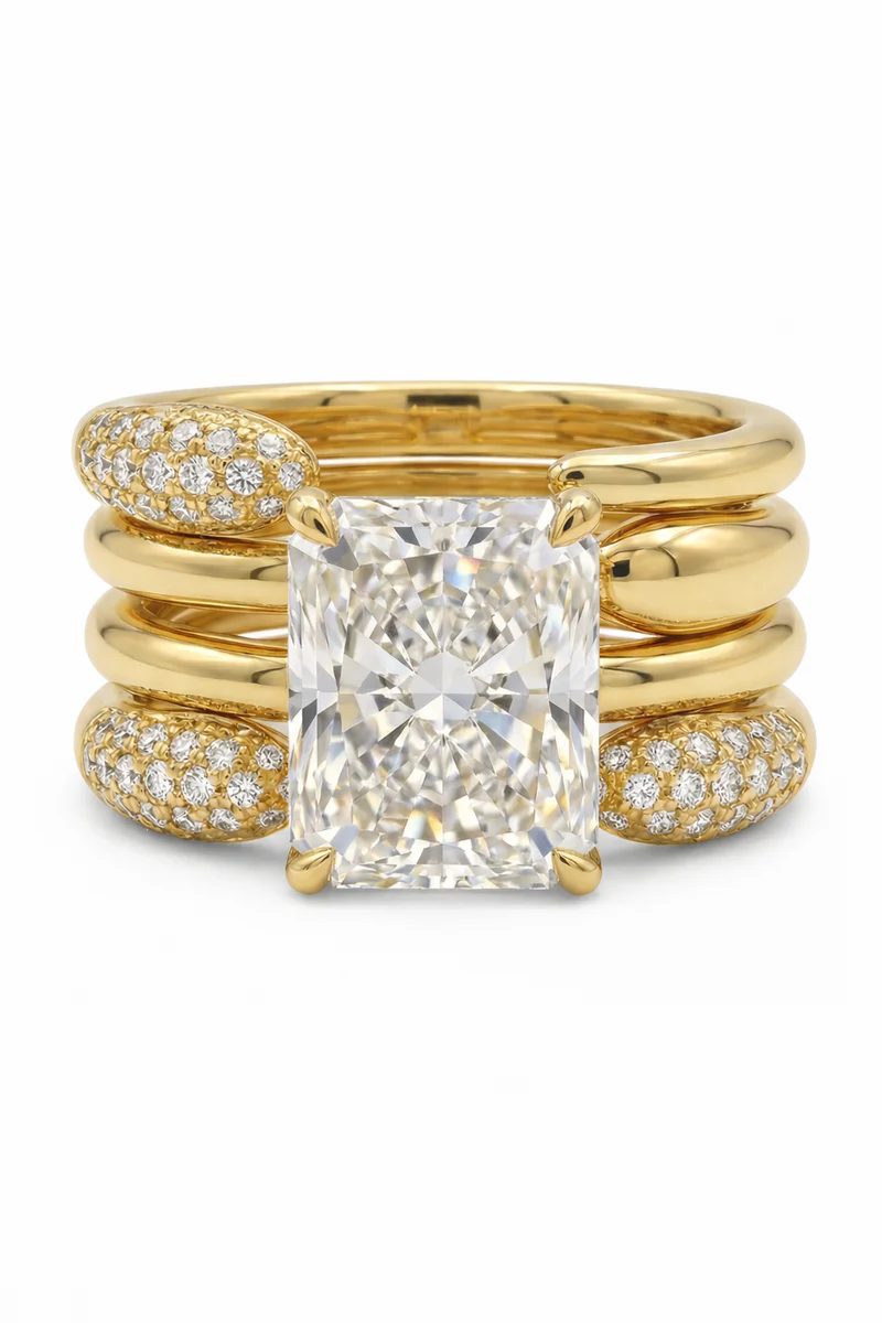Bold Gold Radiant Ring