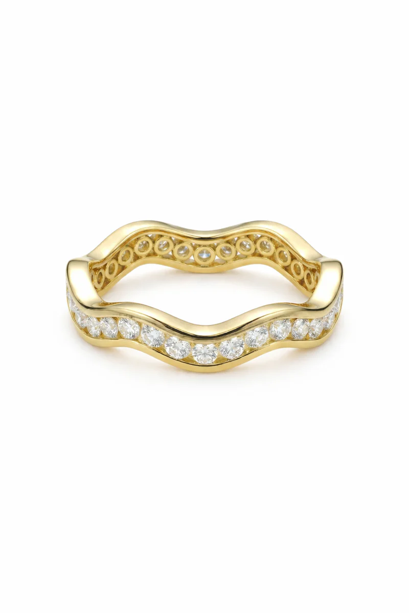 Pavé Diamond Wave Band