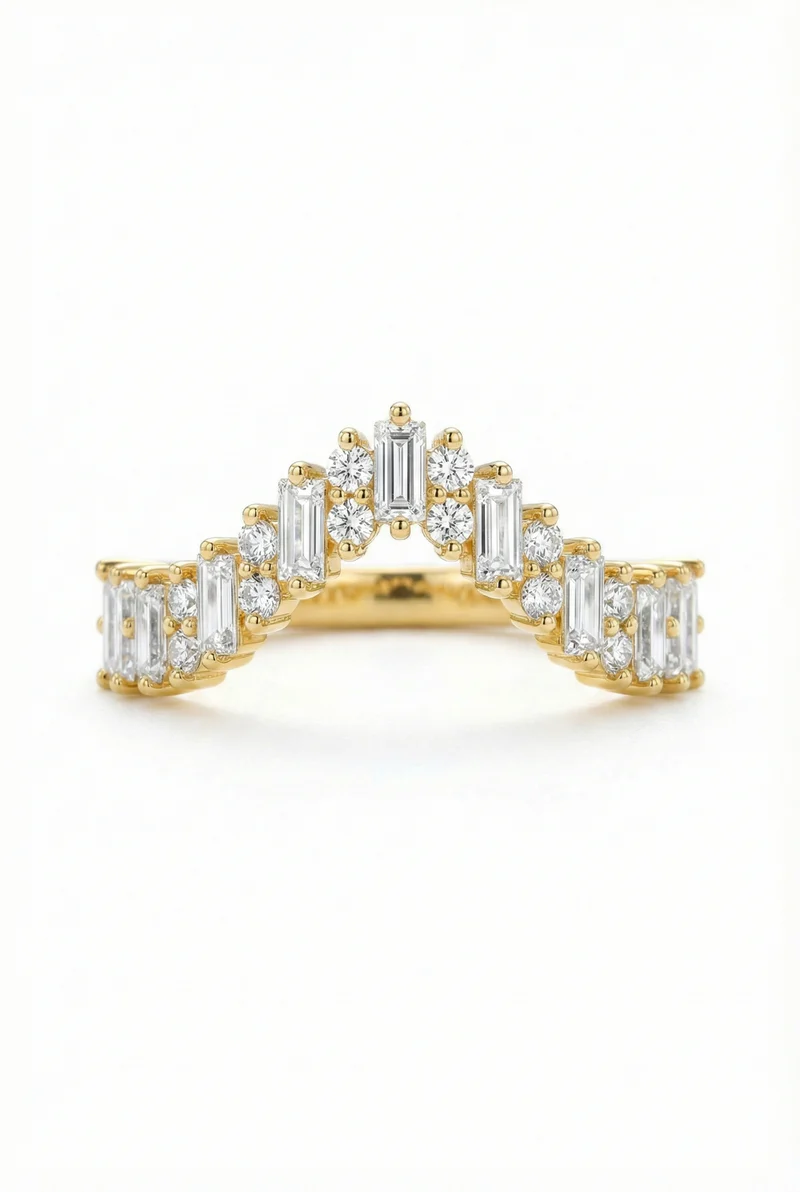 Mixed Cut Chevron Band