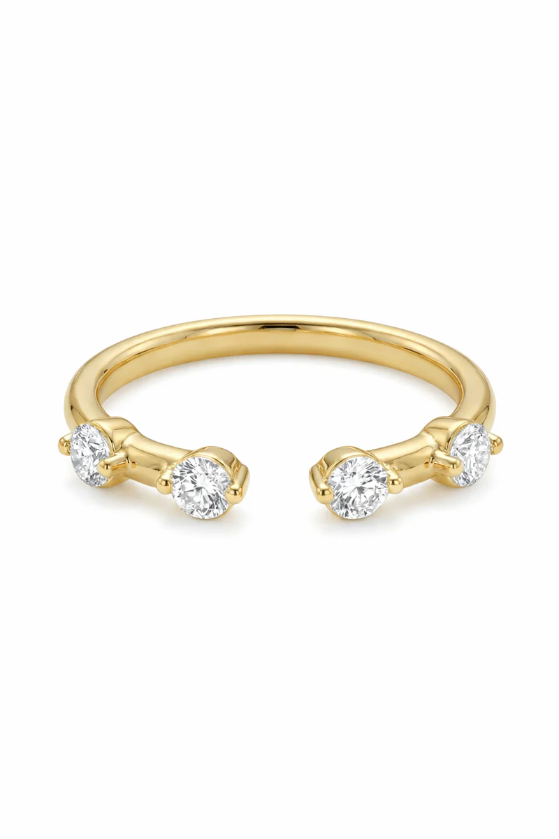 Floating Diamond Open Cuff