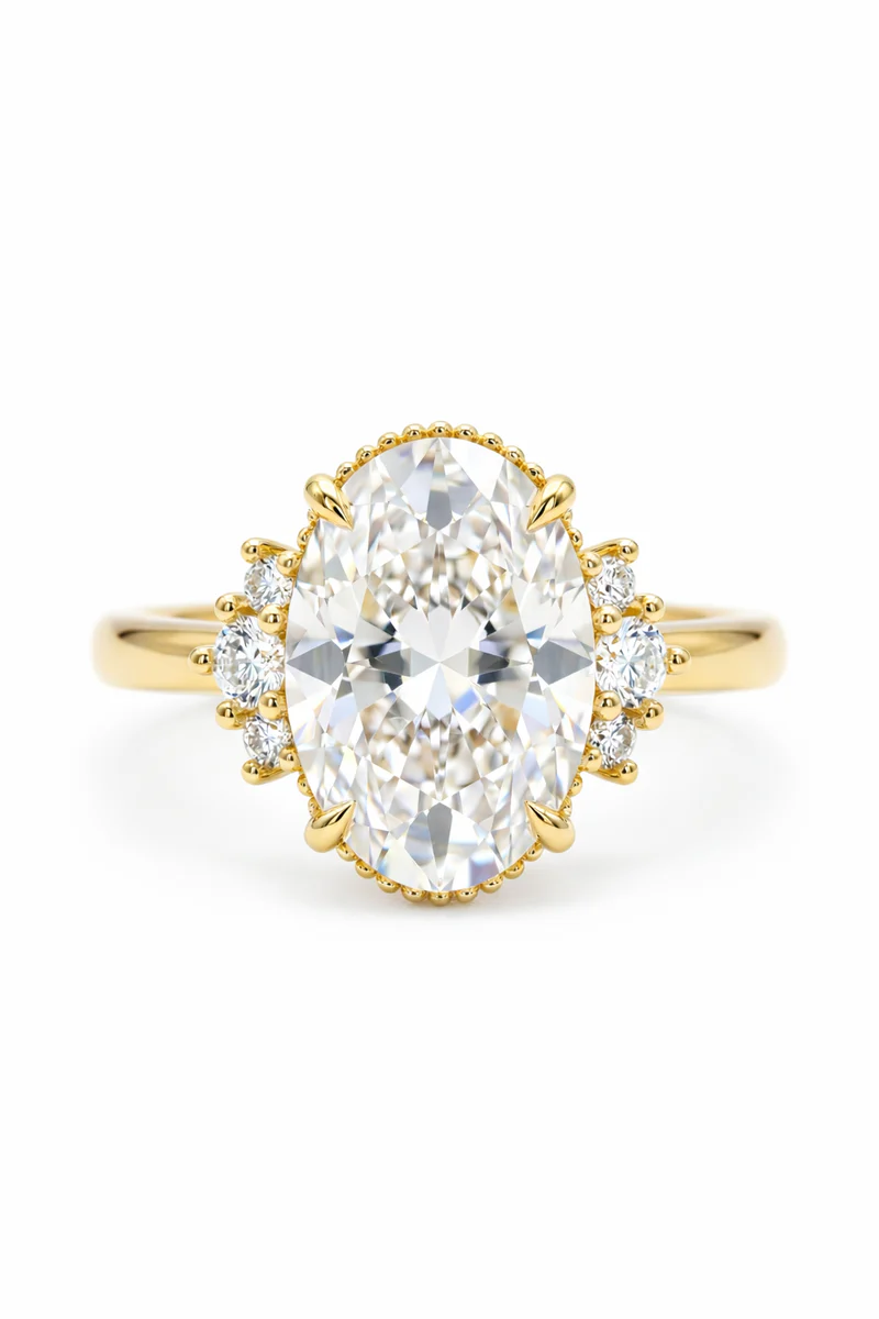 Vintage Oval Milgrain Ring