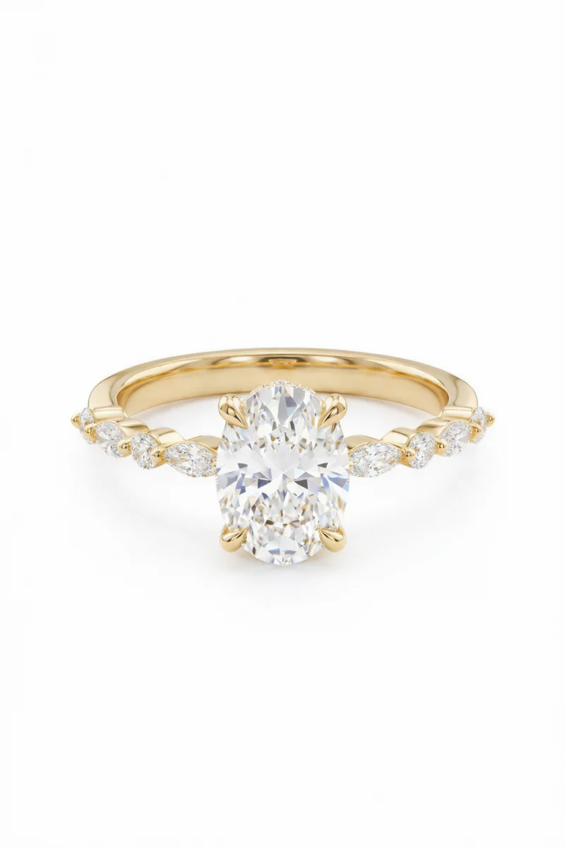 Marquise Vine & Oval Ring
