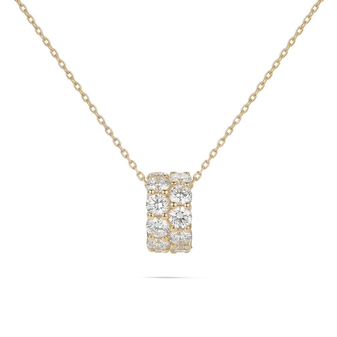 Yellow Gold Paved Diamond Waist Necklace