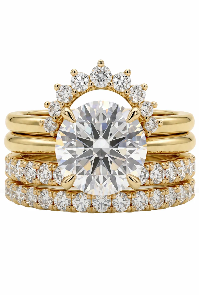 Grand Round Solitaire & Triple-Eternity Suite