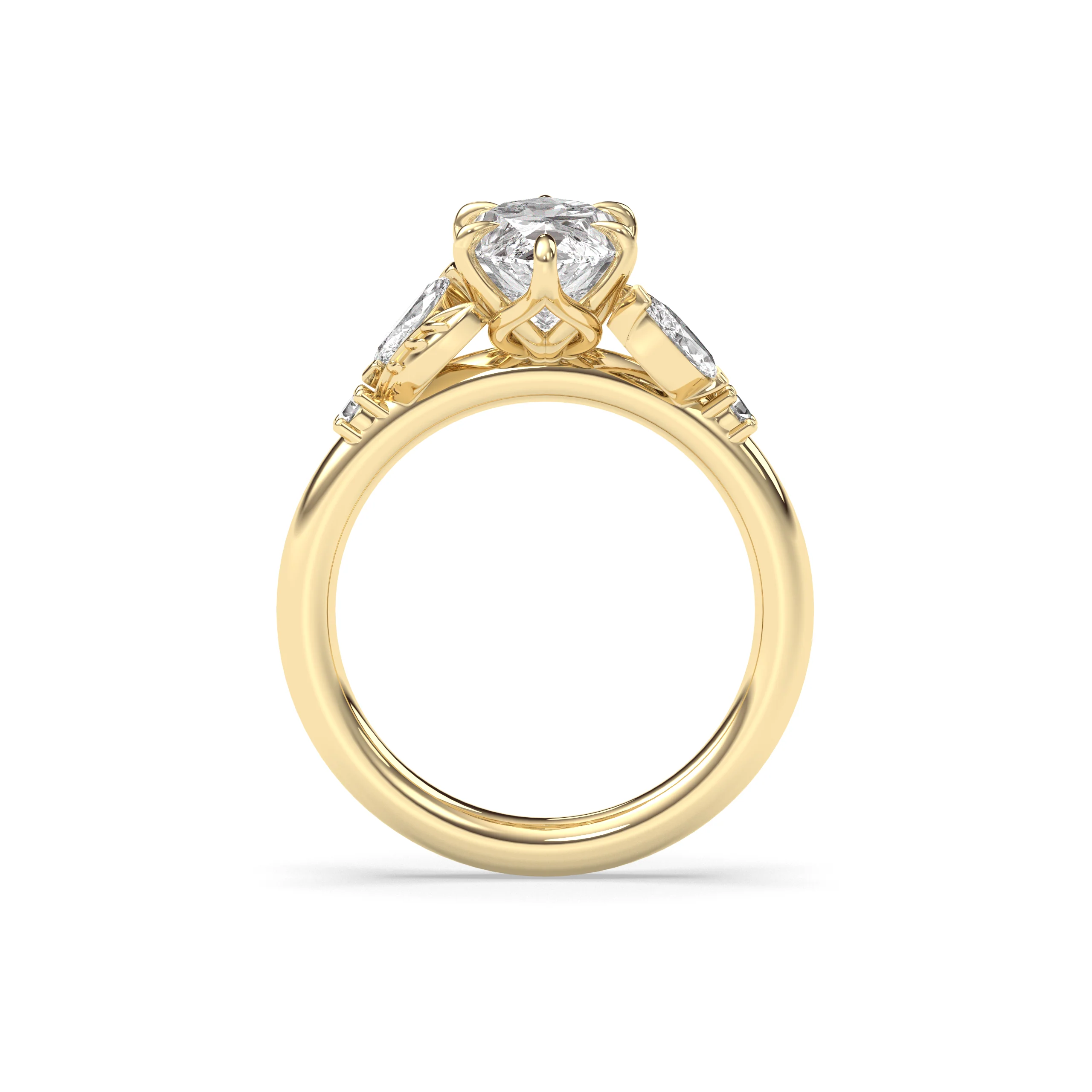 Tuscany Petal Prong, Marquise Cut